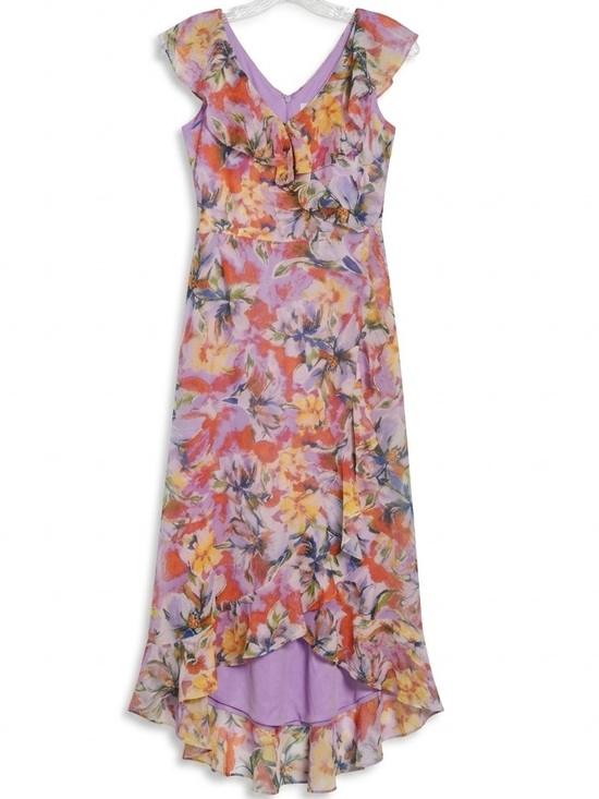London Times Dresses & Skirts - London Times Floral Print Ruffle Dress Women's Cottagecore Pastel Size 10